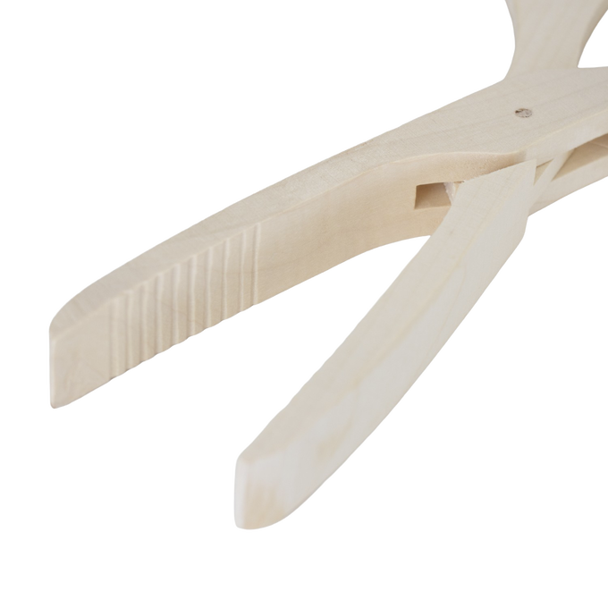 German-Made Maple Scissor Tongs