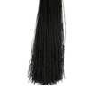 Close-up of tightly bundled black broomcorn fibers used in a handcrafted Amish fireplace hand broom, part of USA Made and Hearth Accessories collections.