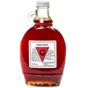 Clear glass bottle of handcrafted pure cider syrup with amber color and a white screw cap, featured in Kitchen & Food, Pantry, USA Made, Best Sellers, and Promo Eligible collections.