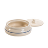 Handcrafted stoneware tortilla warmer with a simple blue stripe design, made in the USA for Kitchen & Food, Storage and Serving, and Best Sellers collections.