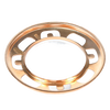 Solid brass 4-inch shade holder with smooth polished finish and cut-out slots, compatible with #2 burners, ideal for lamps and lighting parts and accessories collections.
