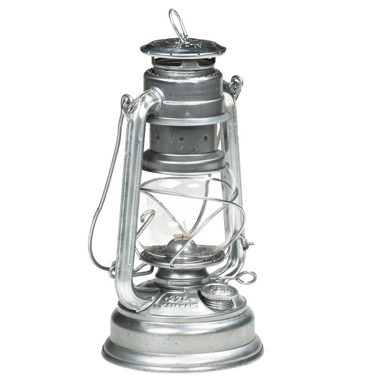 Unique handcrafted galvanized metal oil lantern with thermal heat-resistant globe and sturdy design, perfect for Lamps & Lighting, Camping, Emergency Supplies, and outdoor use.