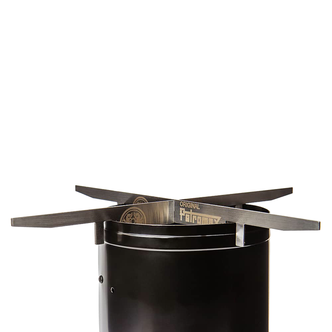 Durable fire stand with sturdy metal cross supports designed for outdoor cooking, ideal for farm, garden, camping, and featured in best sellers and promo eligible collections.