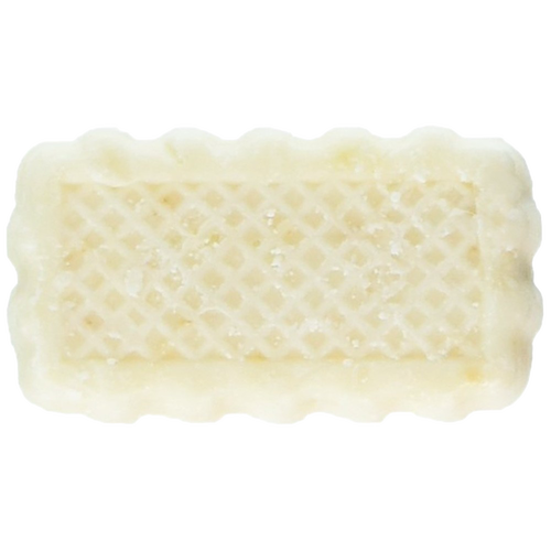 Rectangular handmade soap bar with a textured lattice pattern in a natural off-white color, designed for gentle skin care in health and grooming collections.