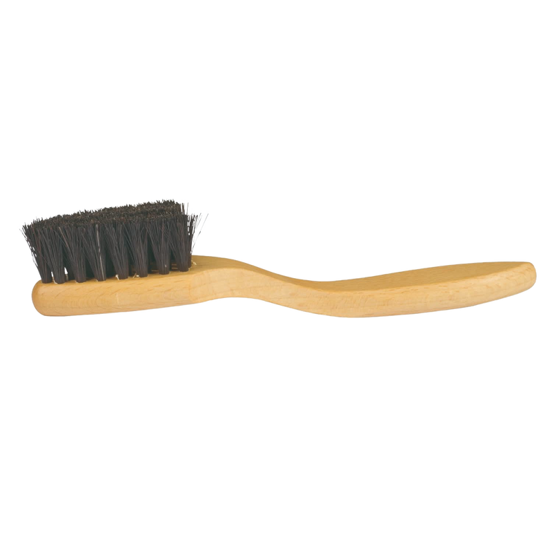 Handcrafted shoe polish applicator brush with soft black horsehair bristles and smooth wooden handle, designed to evenly spread polish and conditioner, ideal for Health & Wellness, Home & Decor, Clothing and Accessories, Household Cleaning, and Best Sellers collections.