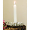 Handcrafted tin holder for taper candles with crimped edge and finger loop, made in USA, featured in Lamps & Lighting, Candles and Candlemaking, and Best Sellers collections.