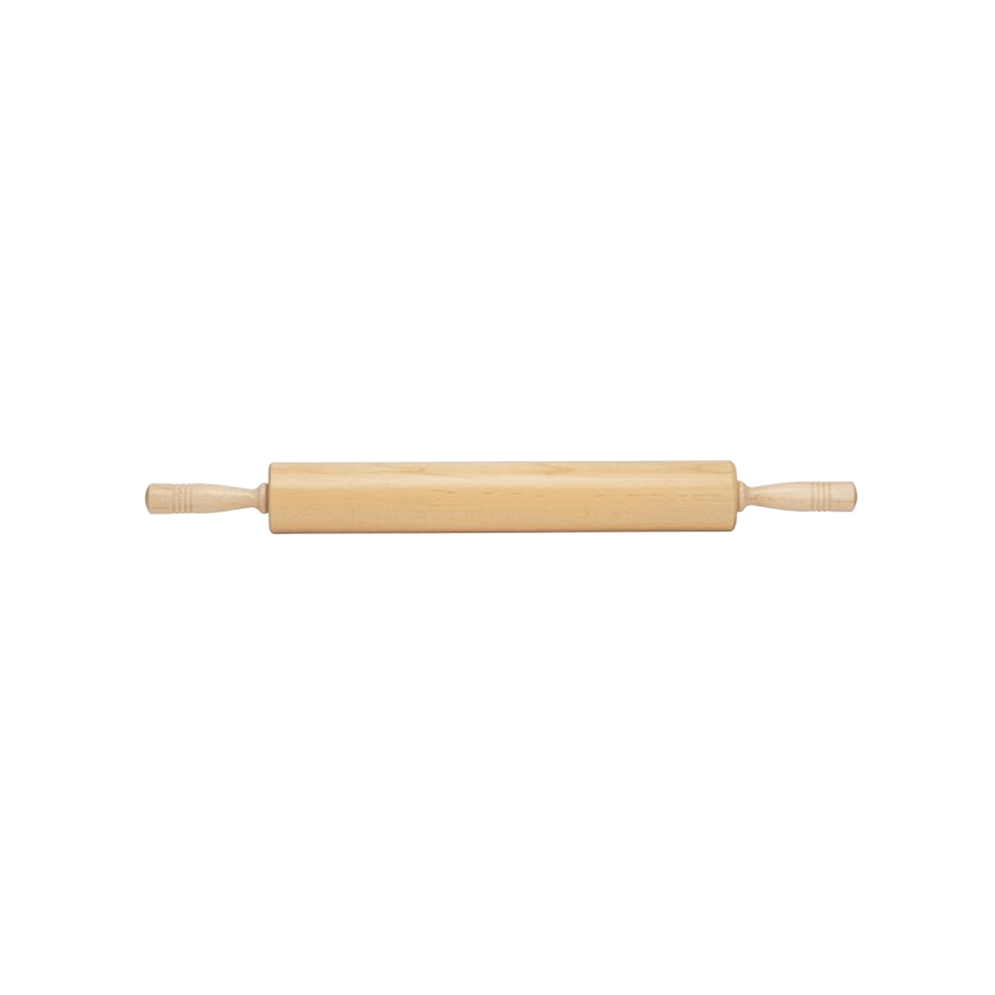 15-inch traditional maple rolling pin made in USA with sturdy solid rock maple construction and long comfortable handles, ideal for Kitchen & Food, Cookware, Baking Supplies, and Best Sellers collections.