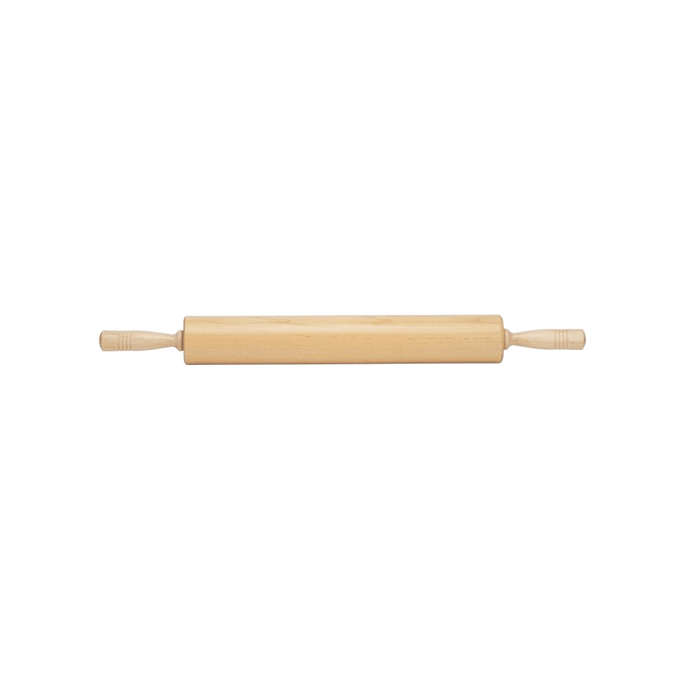 15-inch traditional maple rolling pin made in USA with sturdy solid rock maple construction and long comfortable handles, ideal for Kitchen & Food, Cookware, Baking Supplies, and Best Sellers collections.