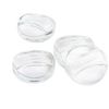 Set of four clear, non-porous glass weights designed to keep food submerged during fermenting, handmade and dishwasher safe, perfect for Kitchen & Food, Food Preservation, Fermenting and Pickling, and Best Sellers collections.