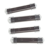 Set of four clear plastic housings containing long-lasting magnets designed to prevent mineral stains in toilet tanks, featured in Home & Decor and Household Cleaning collections.