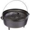 Handcrafted cast iron Dutch oven with wildlife design lid and tripod legs, made in USA, ideal for Kitchen & Food, Cookware, Cast Iron, and Best Sellers collections.