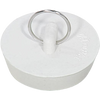 White rubber drain plug featuring a sturdy metal ring for easy removal, ideal for Home & Decor, Laundry Supplies, Washers and Wash Day Accessories, Best Sellers, and Promo Eligible collections.