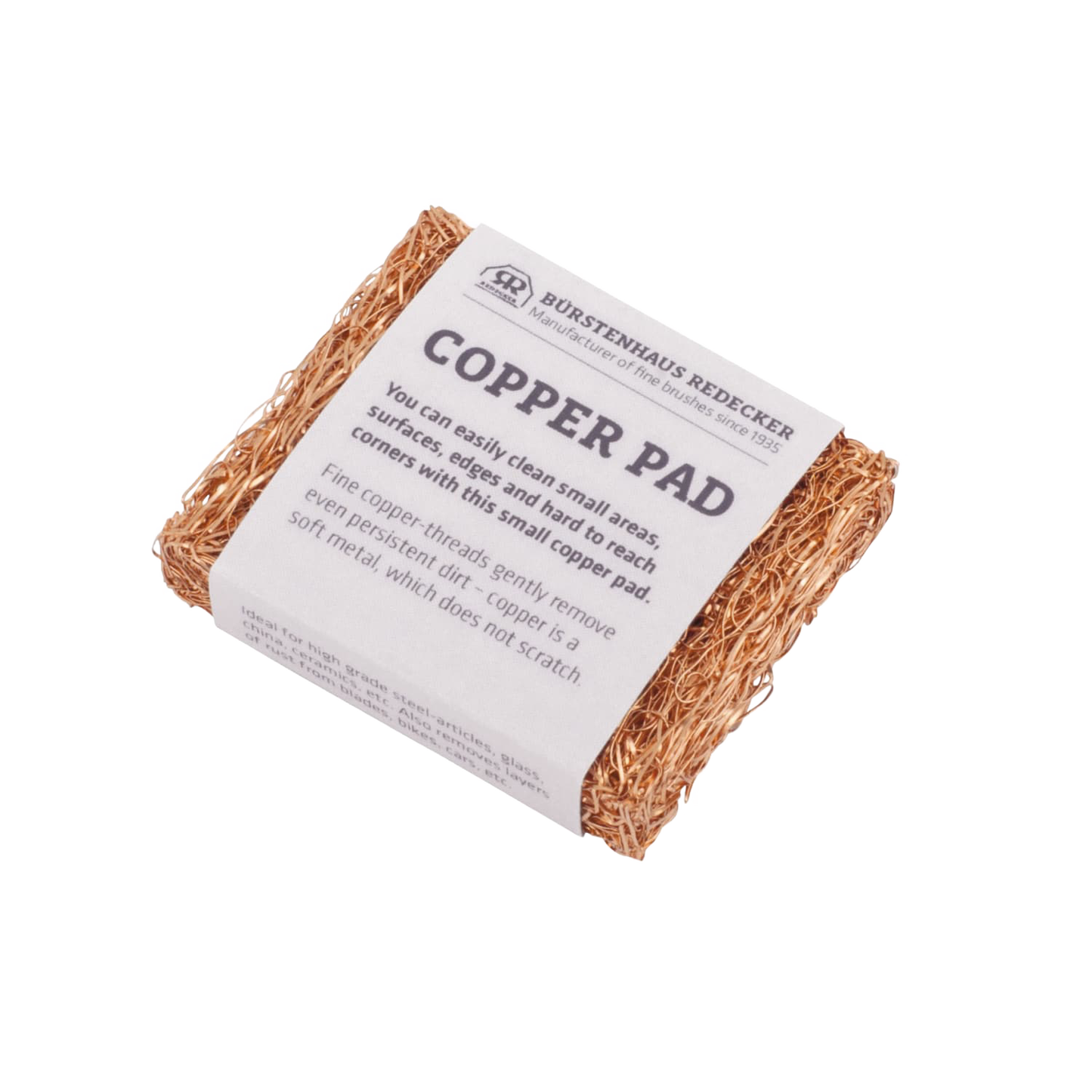 Pair of gentle copper-threaded cleaning pads designed for delicate scrubbing of small areas and hard-to-reach corners, ideal for Home & Decor and Household Cleaning collections.