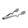 Lightweight gray nylon cooking tongs with a unique bend to keep tips elevated and counters clean, suitable for Kitchen & Food, Kitchen Gadgets, Cooking and Baking Helpers, and Best Sellers collections.