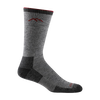 Midweight durable gray hiking sock with cushioned sole and reinforced heel and toe, designed for comfort on trails, featured in Health & Wellness, Camping, USA Made, and Best Sellers collections.