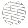 Round stainless steel charcoal grate with evenly spaced bars, designed for outdoor grilling and camping, featured in Farm, Garden & Tool, Camping, Best Sellers, and Promo Eligible collections.
