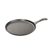 Round cast iron griddle with a smooth cooking surface and ergonomic handle, handcrafted in the USA, ideal for Kitchen & Food, Cookware, Cast Iron, USA Made, and Best Sellers collections.