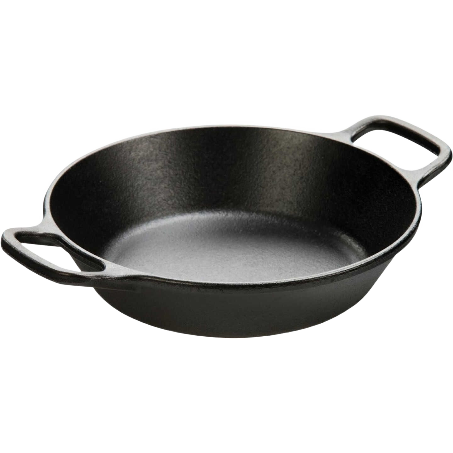 Handcrafted round cast iron pan with short side handles, pre-seasoned for easy release, durable and versatile for grilling, baking, frying, and suitable for Kitchen & Food, Cookware, Cast Iron, Best Sellers, Promo Eligible collections.