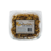 Clear plastic container filled with crunchy peanut butter granola featuring oats and peanut pieces, labeled with brand and nutritional info, part of Kitchen & Food and USA Made collections.