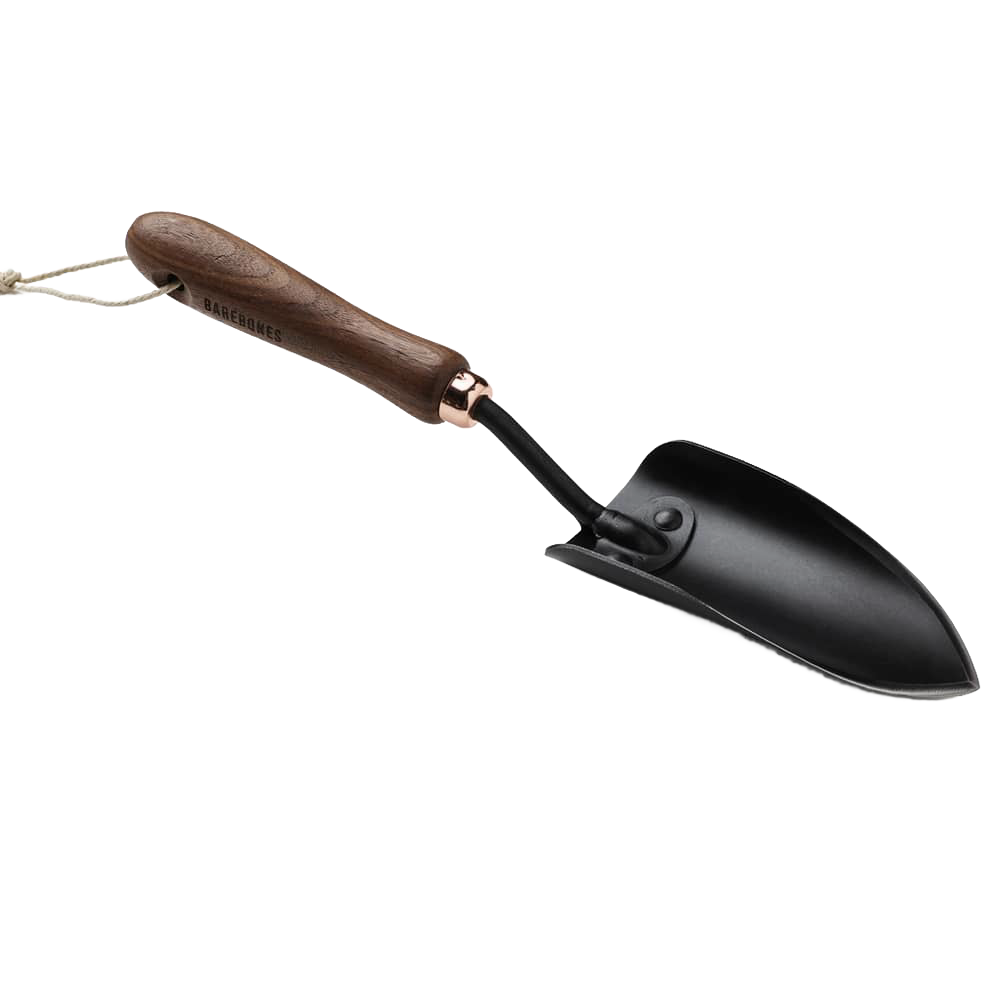 Garden hand tool with a heat-treated stainless steel blade and an ergonomic walnut handle, designed for digging and cultivating in Farm, Garden & Tool, Garden Accessories collections.
