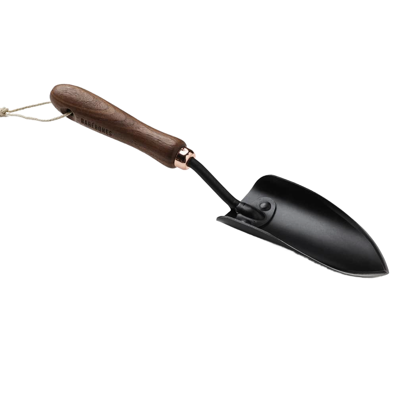 Garden hand tool with a heat-treated stainless steel blade and an ergonomic walnut handle, designed for digging and cultivating in Farm, Garden & Tool, Garden Accessories collections.