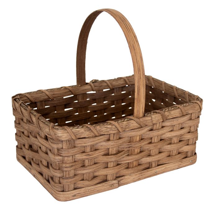 Amish-Made Handwoven Rectangle Basket