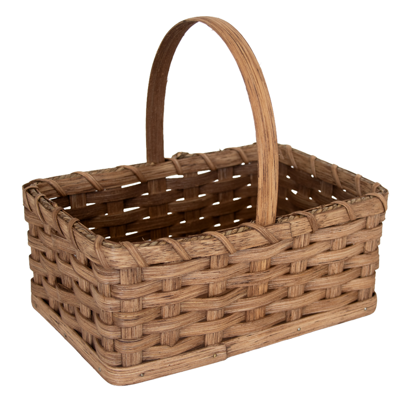 Amish-Made Handwoven Rectangle Basket