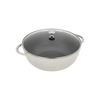 STAUB Cast Iron 7 Qt Round Dutch Oven – White Truffle