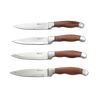 Set of four jumbo steak knives with razor-sharp serrated stainless steel blades and finely crafted rosewood handles, part of Kitchen & Food, Knives & Axes, and Food Prep collections.