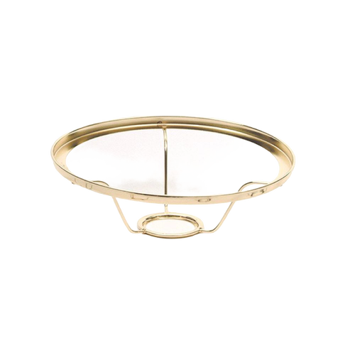 Handcrafted brass shade ring designed for 10-inch diameter glass lamp shades, compatible with select Aladdin models, featured in Lamps & Lighting, Parts and Accessories collections.