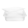 Clear plastic dough proofing container with a tight-fitting lid, designed for consistent humidity and temperature control; ideal for Kitchen & Food, Baking Supplies, and Bread Making collections.