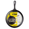 Handcrafted cast iron round griddle with a 10.5-inch flat bottom for even heat, made in the USA, ideal for Kitchen & Food, Cookware, Cast Iron, USA Made, and Best Sellers collections.