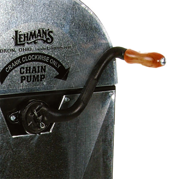 Replacement crank handle with a wooden grip, designed for Lehman’s chain pump, featured in Appliances, Water Pumps, Pump Parts and Tools, and Best Sellers collections.