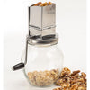Vintage-style nut grinder featuring a glass jar with measurement lines and a stainless steel hopper and crank, designed for efficient nut chopping in Kitchen & Food and Food Prep collections.