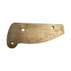 Replacement metal blade with three mounting holes, designed for use with a handcrafted slate cutter and trimmer, featured in Farm, Garden & Tool, Hand Tools, USA Made, and Best Sellers collections.