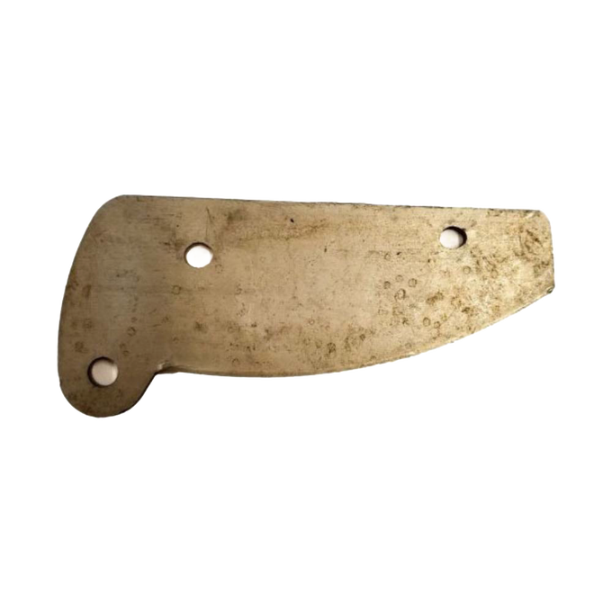 Replacement metal blade with three mounting holes, designed for use with a handcrafted slate cutter and trimmer, featured in Farm, Garden & Tool, Hand Tools, USA Made, and Best Sellers collections.