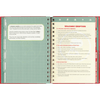 Open spiral-bound guidebook page providing detailed instructions and safety tips for volcanic eruptions, designed for emergency supplies and home and garden how-to books collections.