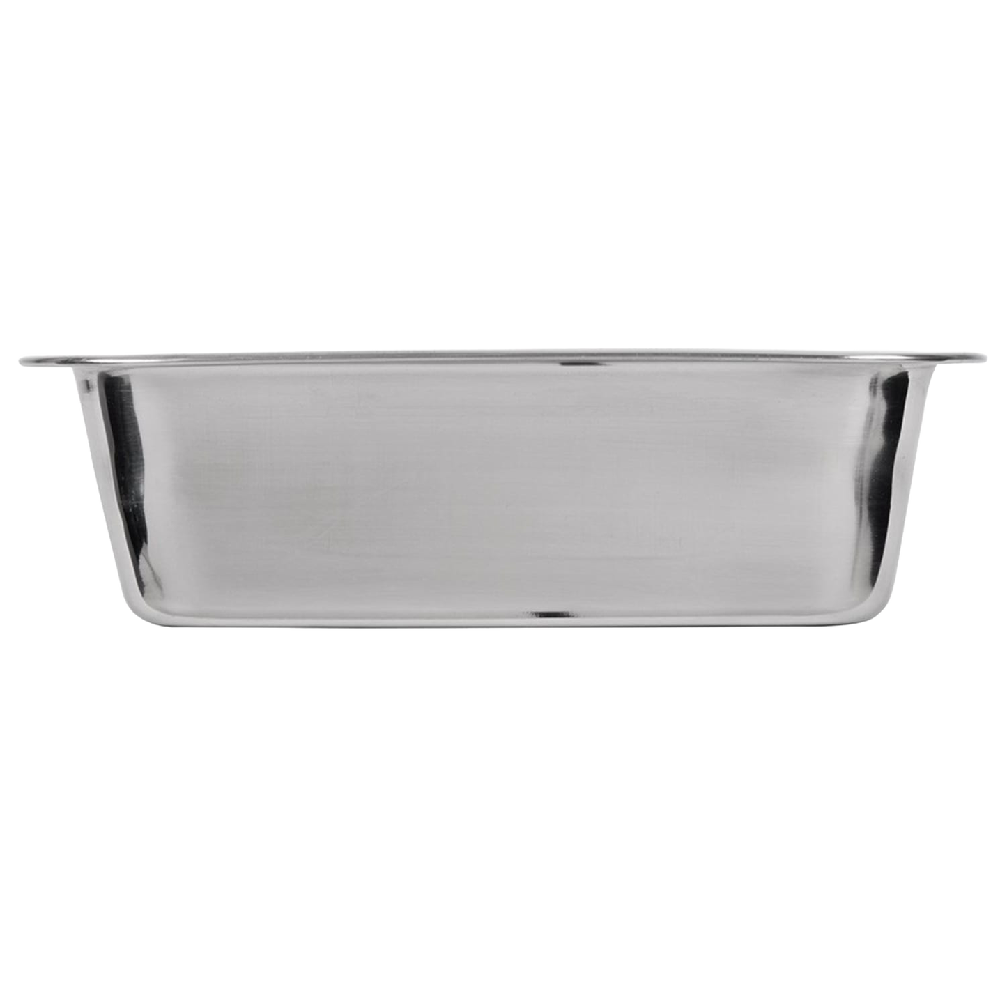 Durable stainless steel loaf pan with rounded edges and rust-resistant finish, ideal for baking bread, meatloaf, and desserts, featured in Kitchen & Food, Baking Supplies, and Best Sellers collections.