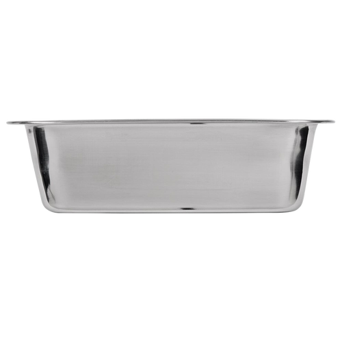 Durable stainless steel loaf pan with rounded edges and rust-resistant finish, ideal for baking bread, meatloaf, and desserts, featured in Kitchen & Food, Baking Supplies, and Best Sellers collections.