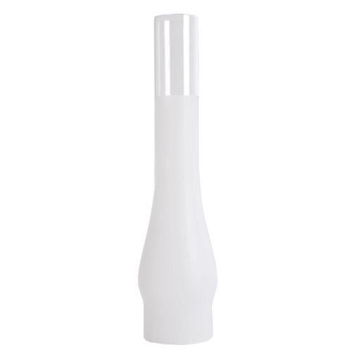 Clear glass oil lamp chimney with a 2-7/8 inch base and elegant bulge design, suitable for Lamps & Lighting, Parts and Accessories, Chimneys and Globes, Best Sellers, and Promo Eligible collections.
