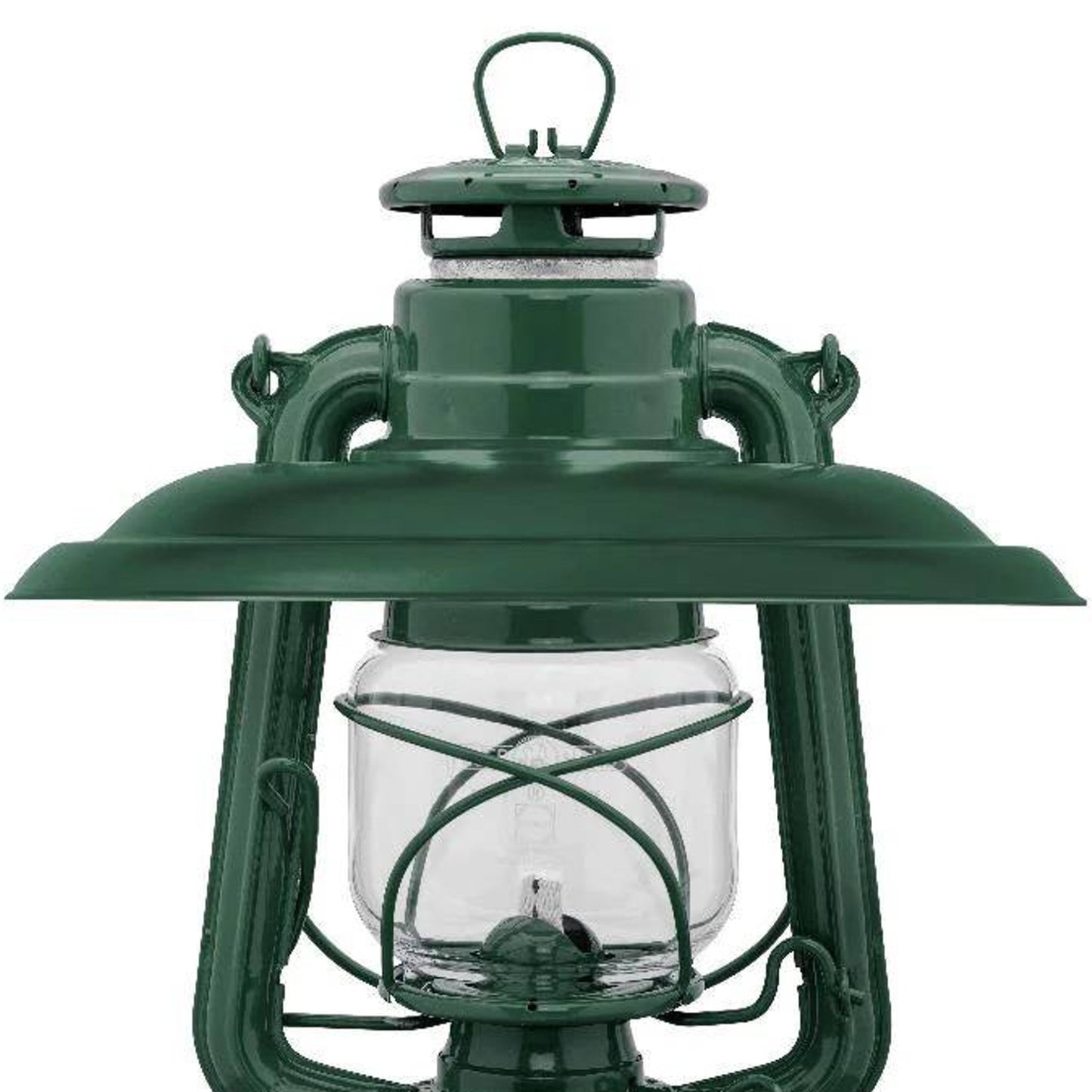Unique handcrafted green steel reflector crafted to direct light downward with glare reduction and glass protection, featured in Lamps & Lighting, Emergency Supplies, Oil Lamps, Best Sellers, and Promo Eligible collections.