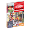 Book cover of "Just in Case" featuring retro illustrations of family emergency preparedness activities during a power outage, part of Toys, Books & Games, Heritage and Lifestyle Books, and Best Sellers collections.