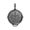 12-inch cast iron skillet featuring a butterfly and guitar design inspired by Dolly Parton, handcrafted in the USA, ideal for Kitchen & Food, Cookware, Cast Iron, Best Sellers, and Promo Eligible collections.