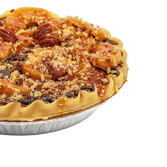 Handcrafted scented apple pie dessert candle with realistic crust and pecan topping, part of Home & Decor, Farm, Garden & Tool, Apple Harvest Supplies, USA Made, and Best Sellers collections.