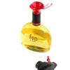 Clear yellow cooking oil in a transparent container with a red funnel attached for easy refilling and a detachable black spray nozzle, part of Kitchen & Food and Cookware collections.