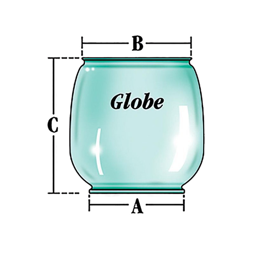Clear replacement globe designed for Dietz Blizzard, Monarch, and Crescent lanterns with precise dimensions, ideal for collections including Lamps & Lighting, Emergency Supplies, and Parts and Accessories.