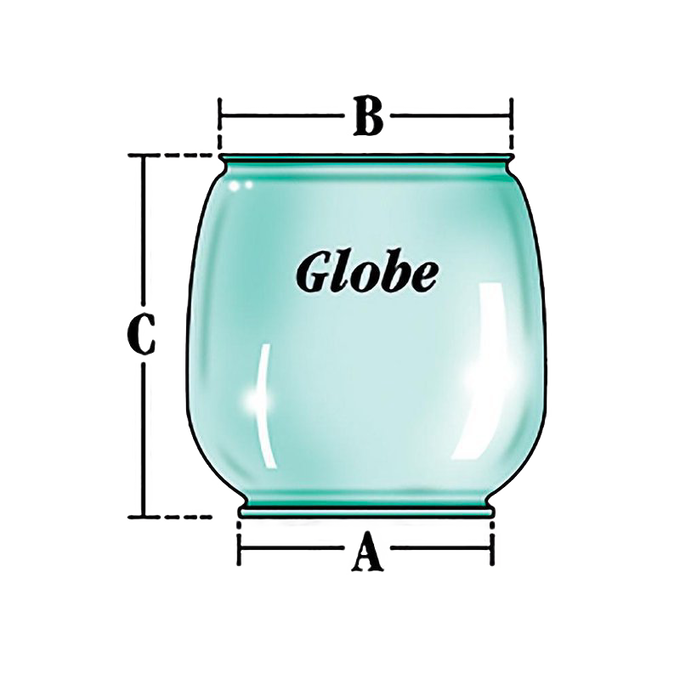 Clear replacement globe designed for Dietz Blizzard, Monarch, and Crescent lanterns with precise dimensions, ideal for collections including Lamps & Lighting, Emergency Supplies, and Parts and Accessories.