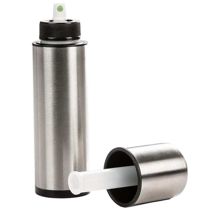 Stainless steel non-aerosol kitchen mister with 8 oz capacity and removable pump, designed for oiling and spraying, ideal for Kitchen & Food, Cookware, Baking Supplies, and Gadgets collections.