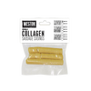 Pack of edible collagen sausage casings in clear packaging with size and usage details, featured in Kitchen & Food, Specialty Equipment, Butchering Supplies, and Best Sellers collections.