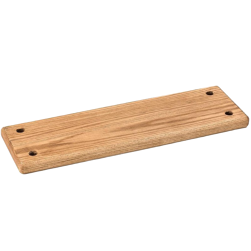 Handcrafted wooden rectangle seat for an old-fashioned tree swing, made in USA, ideal for outdoor play, children's toys, lawn games, and included in best sellers and promo collections.